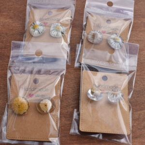 Preserved Flower Ear Stud